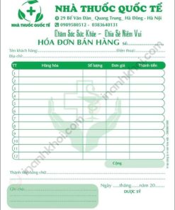 Hóa đơn bán lẻ nhà thuốc