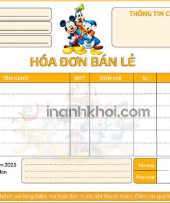 Hóa đơn bán lẻ dễ thương