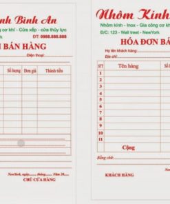 mẫu hóa đơn nhôm kính